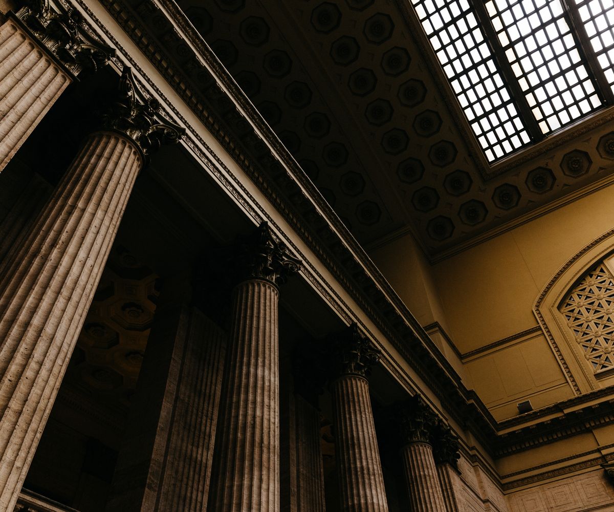 Courthouse colonnade